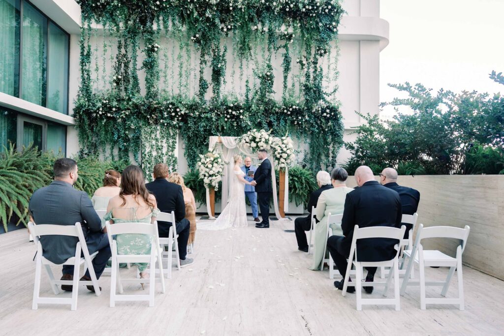 Romantic wedding portraits at The Tampa EDITION in Tampa featuring elegant architecture, modern luxury, and timeless wedding storytelling.